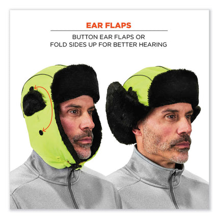 N-Ferno 6802 Classic Trapper Hat, Large/X-Large, Lime