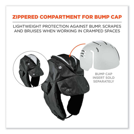 N-Ferno 6802Z Zippered Trapper Hat, Small/Medium, Black