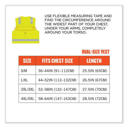 GloWear 8215BA Class 2 Economy Breakaway Mesh Vest, Polyester, X-Small, Lime
