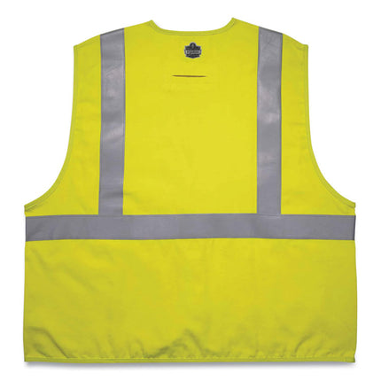 GloWear 8261FRHL Class 2 Dual Compliant FR Hook and Loop Safety Vest, Small/Medium, Lime