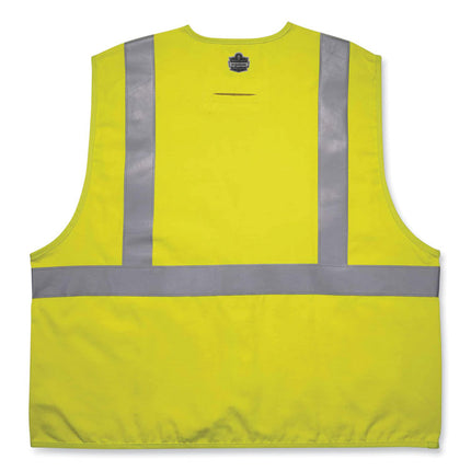 GloWear 8261FRHL Class 2 Dual Compliant FR Hook and Loop Safety Vest, 4X-Large/5X-Large, Lime