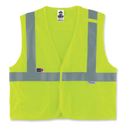 GloWear 8260FRHL Class 2 FR Safety Hook and Loop Vest, Modacrylic/Kevlar, Small/Medium, Lime