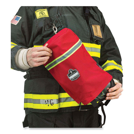 Arsenal 5082 SCBA Mask Bag with Hook-and-Loop Closure, 8.5 x 8.5 x 14, Red