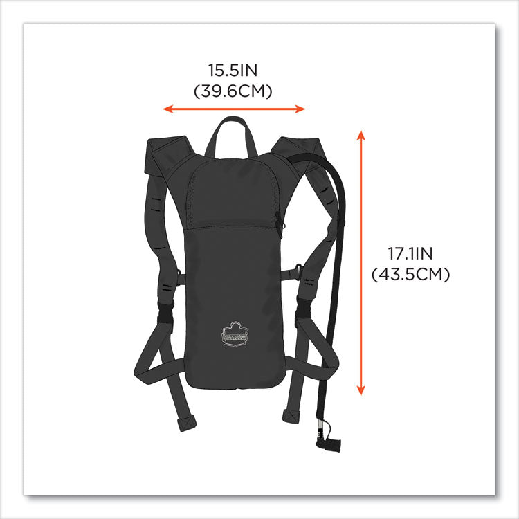 Chill-Its 5155 Low Profile Hydration Pack, 2 L, Black