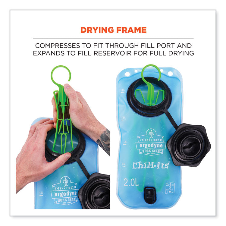 Chill-Its 5159 Hydration Pack Cleaning Kit, Bladder, Tube/Bite-Valve Cleaning Brushes, Drying Rack