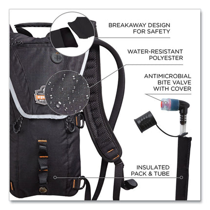 Chill-Its 5156 Low Profile Hydration Pack, 3 L, Black