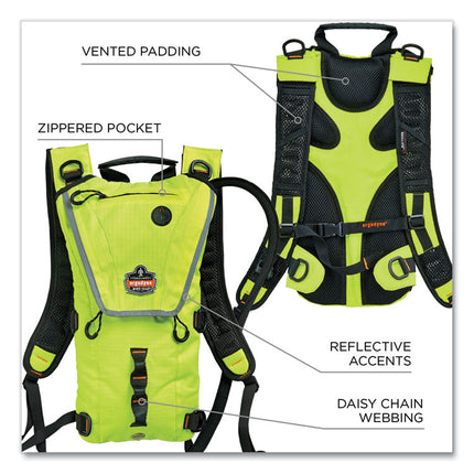 Chill-Its 5156 Low Profile Hydration Pack, 3 L, Hi-Vis Lime