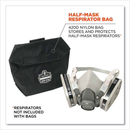 Arsenal 5182 Half Mask Respirator Pack with Hook-and-Loop Closure, 7 x 4 x 10, Black
