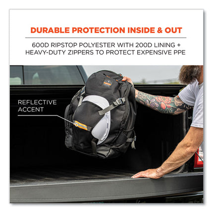 Arsenal 5188 PPE Jobsite Backpack, 7 x 15 x 20, Black