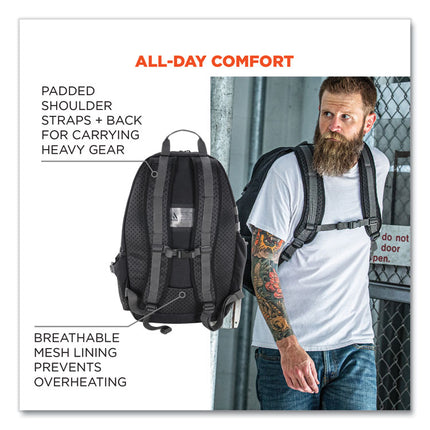 Arsenal 5188 PPE Jobsite Backpack, 7 x 15 x 20, Black