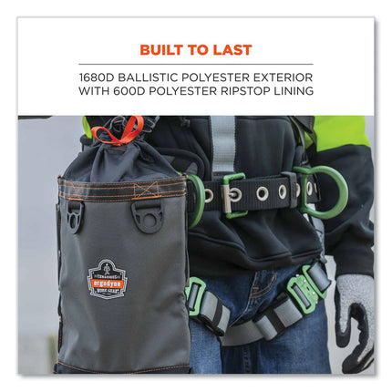 Arsenal 5928 Topped Bolt Bag Tool Pouch, Tall, 5 x 10 x 13, Ballistic Polyester, Black/Gray