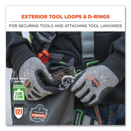 Arsenal 5928 Topped Bolt Bag Tool Pouch, Tall, 5 x 10 x 13, Ballistic Polyester, Black/Gray