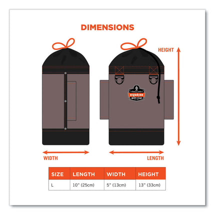 Arsenal 5928 Topped Bolt Bag Tool Pouch, Tall, 5 x 10 x 13, Ballistic Polyester, Black/Gray