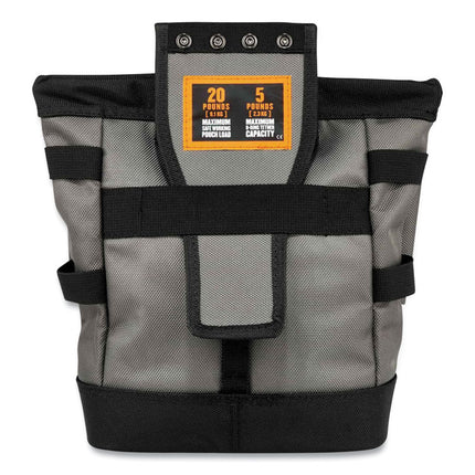 Arsenal 5527 Premium Topped Tool Pouch with Hinged Closure, 6 x 10 x 11.5, Polyester, Orange