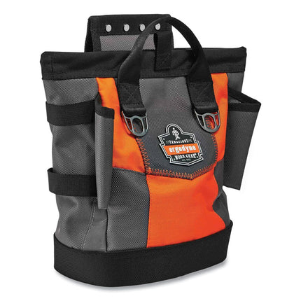 Arsenal 5527 Premium Topped Tool Pouch with Hinged Closure, 6 x 10 x 11.5, Polyester, Orange