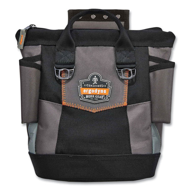 Arsenal 5517 Premium Topped Tool Pouch with Zipper, 6 x 10 x 11.5, Polyester, Black