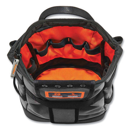 Arsenal 5517 Premium Topped Tool Pouch with Zipper, 6 x 10 x 11.5, Polyester, Black