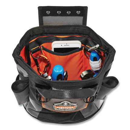 Arsenal 5517 Premium Topped Tool Pouch with Zipper, 6 x 10 x 11.5, Polyester, Black