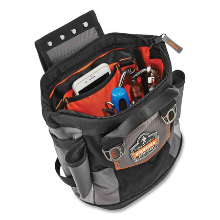 Arsenal 5517 Premium Topped Tool Pouch with Zipper, 6 x 10 x 11.5, Polyester, Black