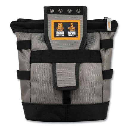 Arsenal 5517 Premium Topped Tool Pouch with Zipper, 6 x 10 x 11.5, Polyester, Black
