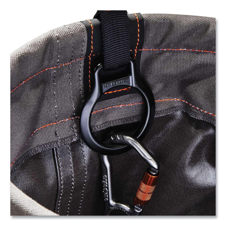 Arsenal 5960T Canvas Hoist Bucket and Top with D-Rings, 12.5 x 12.5 x 17, Gray