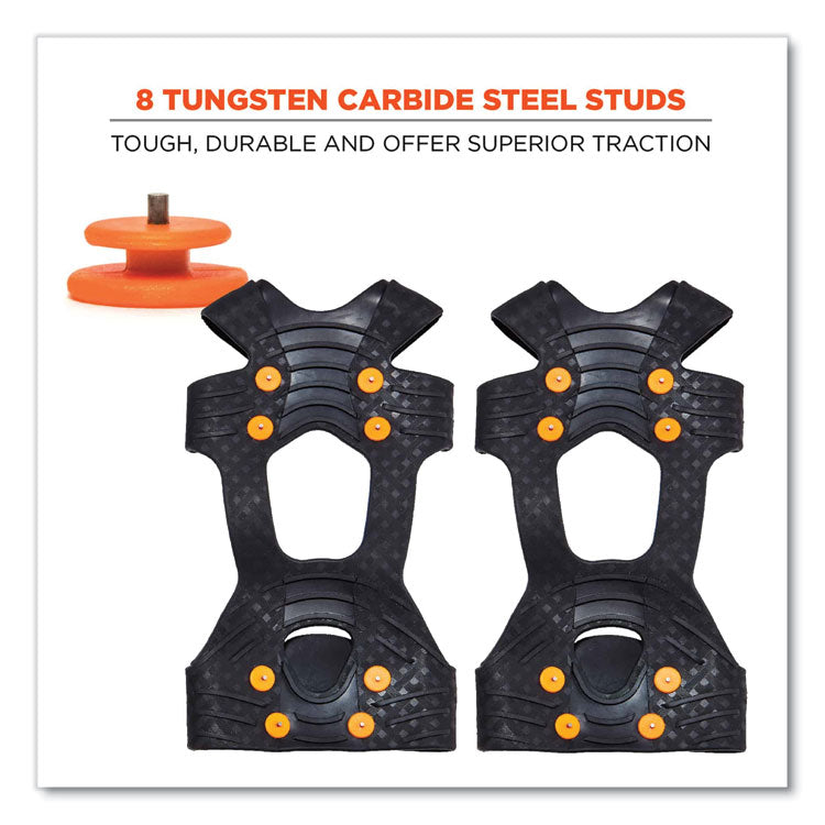 Trex 6300TC One-Piece Slip-on Tungsten Carbide Ice Cleats, Medium, Black, Pair
