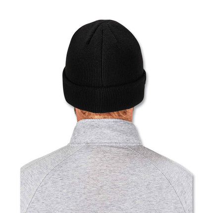 N-Ferno 6811Z Rib Knit Hat with Zipper for Bump Cap Insert, One Size Fits Most, Black