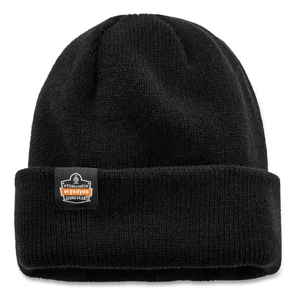 N-Ferno 6811ZI Rib Knit Hat + Bump Cap Insert, One Size Fits Most, Black