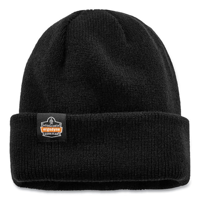 N-Ferno 6811ZI Rib Knit Hat + Bump Cap Insert, One Size Fits Most, Black
