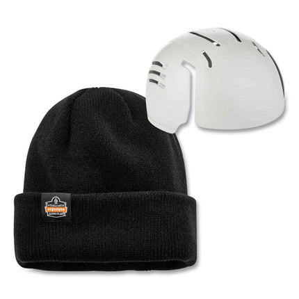 N-Ferno 6811ZI Rib Knit Hat + Bump Cap Insert, One Size Fits Most, Black