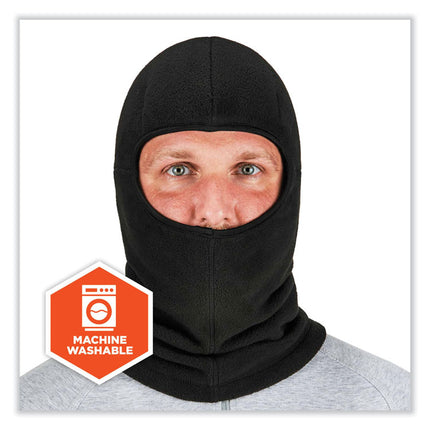 N-Ferno 6893Z Balaclava with Zipper for Bump Cap Insert, Polyester Fleece, One Size Fit Most, Black