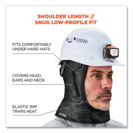N-Ferno 6952 3-Layer Quilt Shoulder Winter Liner, Foam/Polyester/Sherpa, One Size Fits Most, Black