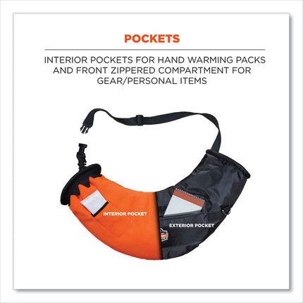N-Ferno 6980 Winter Hand Warmer Muff, Nylon/Fleece/Neoprene, One Size Fits Most, Black