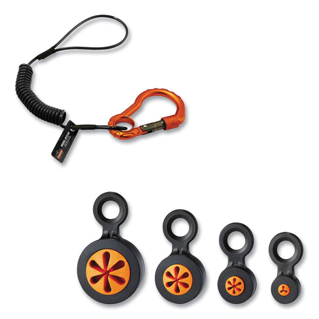 Squids 3194 Hand Tool Tethering Kit, 1 lb Max Working Capacity, 12" to 48" Long, Black/Orange