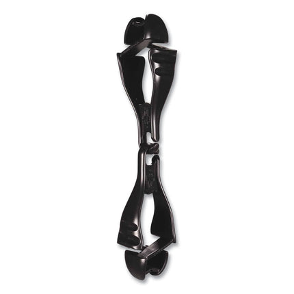 Squids 3400 Glove Clip Holder with Dual Clips, 1 x 1 x 6.5, Acetal Copolymer, Black, 100/Carton