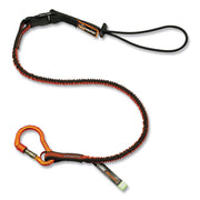 Squids 3102F(x) Tool Lanyard with Aluminum Carabiner + Cinch-Loop, 5 lb Max Working Capacity, 38" to 48", Orange/Gray