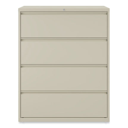 Lateral File, 4 Legal/Letter-Size File Drawers, Putty, 42" x 18.63" x 52.5"