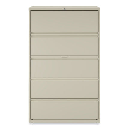 Lateral File, 5 Legal/Letter/A4/A5-Size File Drawers, Putty, 42" x 18.63" x 67.63"