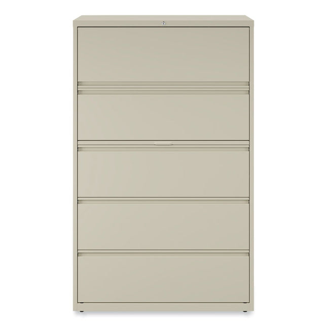 Lateral File, 5 Legal/Letter/A4/A5-Size File Drawers, Putty, 42" x 18.63" x 67.63"