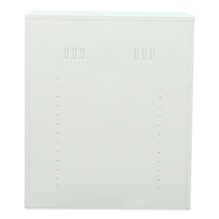 Assembled 42" High Heavy-Duty Welded Storage Cabinet, Two Adjustable Shelves, 36w X 18d, Putty