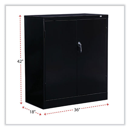 Standard Assembled Storage Cabinet, 36w x 18d x 42h, Black
