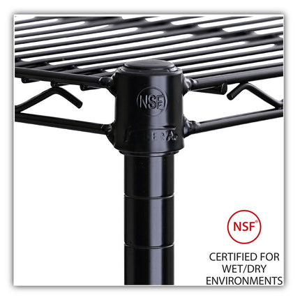 Industrial Wire Shelving Extra Wire Shelves, 36w X 24d, Black, 2 Shelves/carton