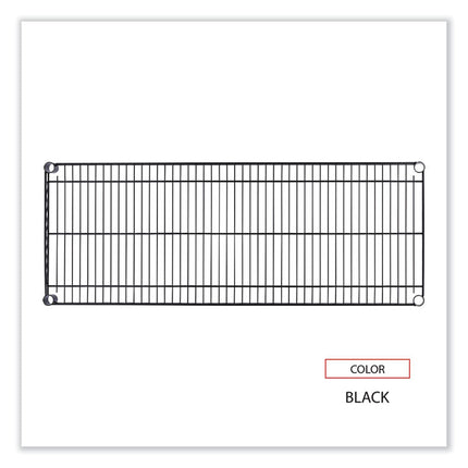 Industrial Wire Shelving Extra Wire Shelves, 48w X 18d, Black, 2 Shelves/carton