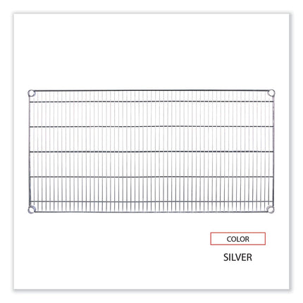 Industrial Wire Shelving Extra Wire Shelves, 48w X 24d, Silver, 2 Shelves/carton