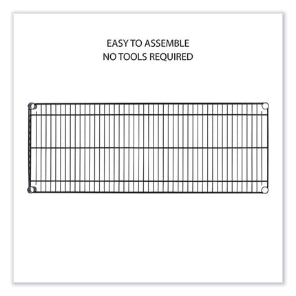 5-Shelf Wire Shelving Kit With Casters And Shelf Liners, 48w X 18d X 72h, Black Anthracite