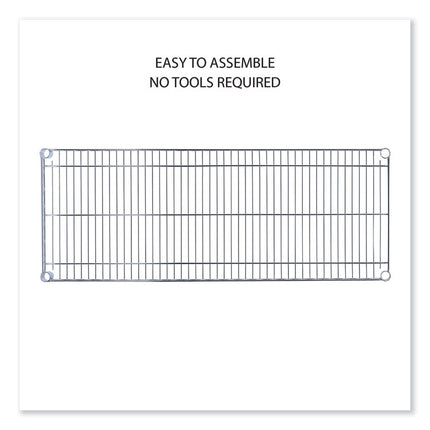 5-Shelf Wire Shelving Kit With Casters And Shelf Liners, 48w X 18d X 72h, Silver