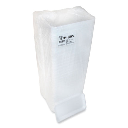 Supermarket Tray, #25PZ, 15 x 8 x 1.25, White, Foam, 200/Carton