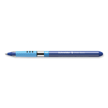 Slider Basic Ballpoint Pen, Stick, Medium 0.8 mm, Blue Ink, Blue Barrel, 10/Box