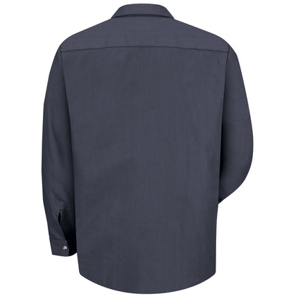 Red Kap® Men's Long Sleeve Geometric Microcheck Work Shirt / SP14GB