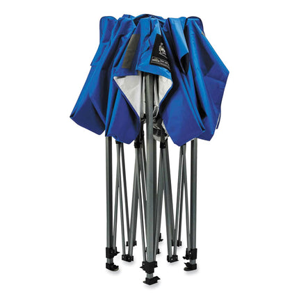 Shax 6000 Heavy-Duty Pop-Up Tent, Single Skin, 10 ft x 10 ft, Polyester/Steel, Blue